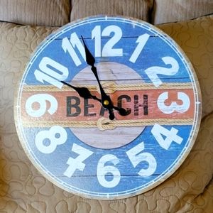 Beach Wall Clock NWOT